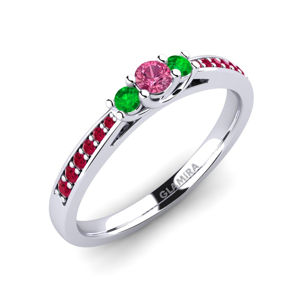 Turmalina rosa Anillo de compromiso Brielle
