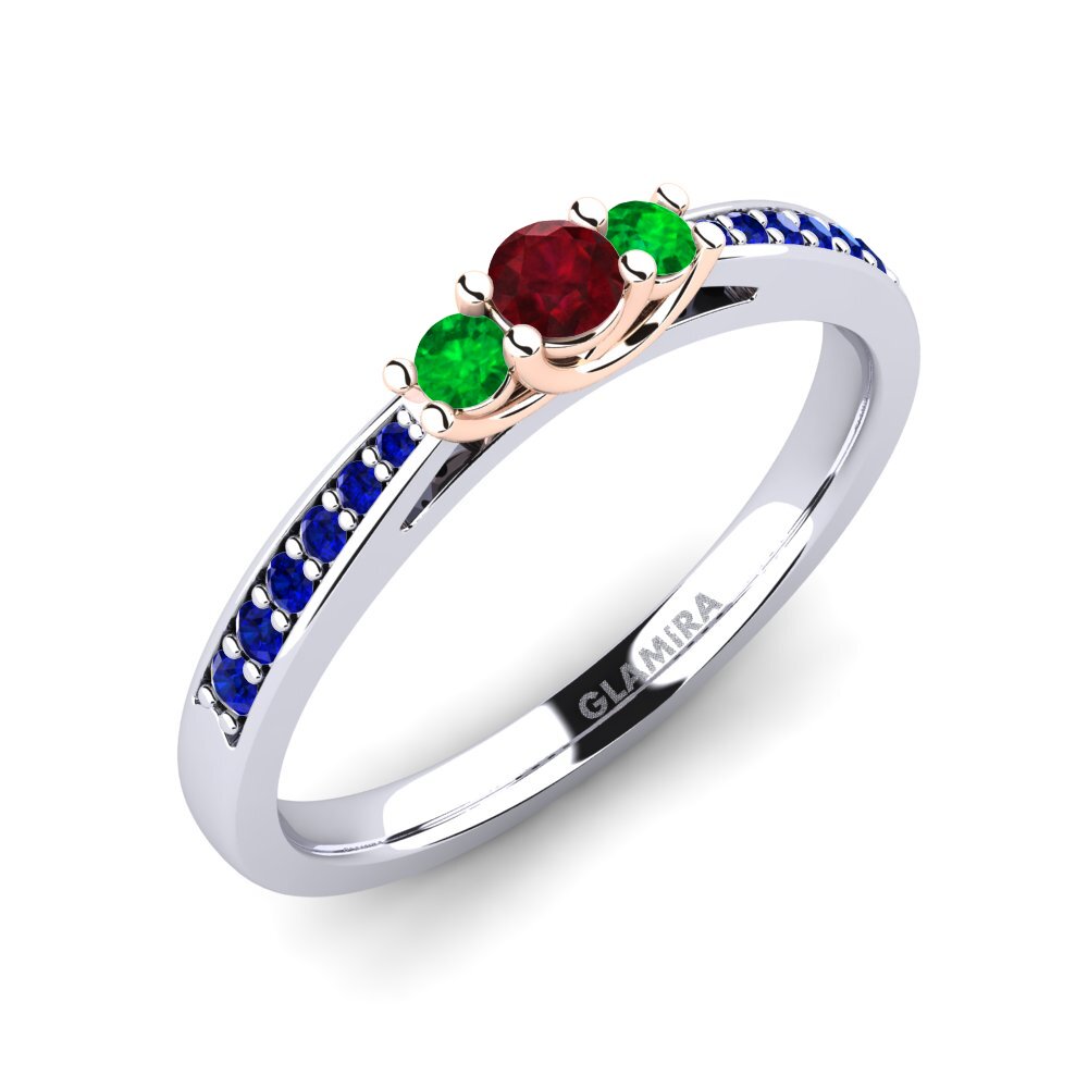 14K White & Rose Gold Engagement Ring Brielle