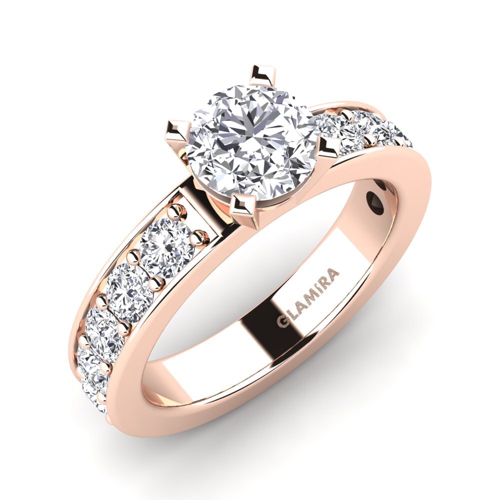 18ct Rose Gold Engagement Ring Brigida