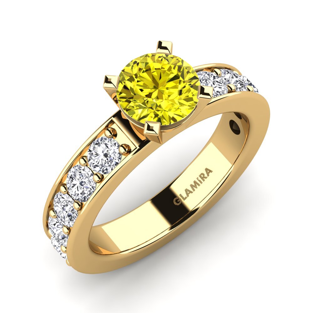 Yellow Diamond Engagement Ring Brigida