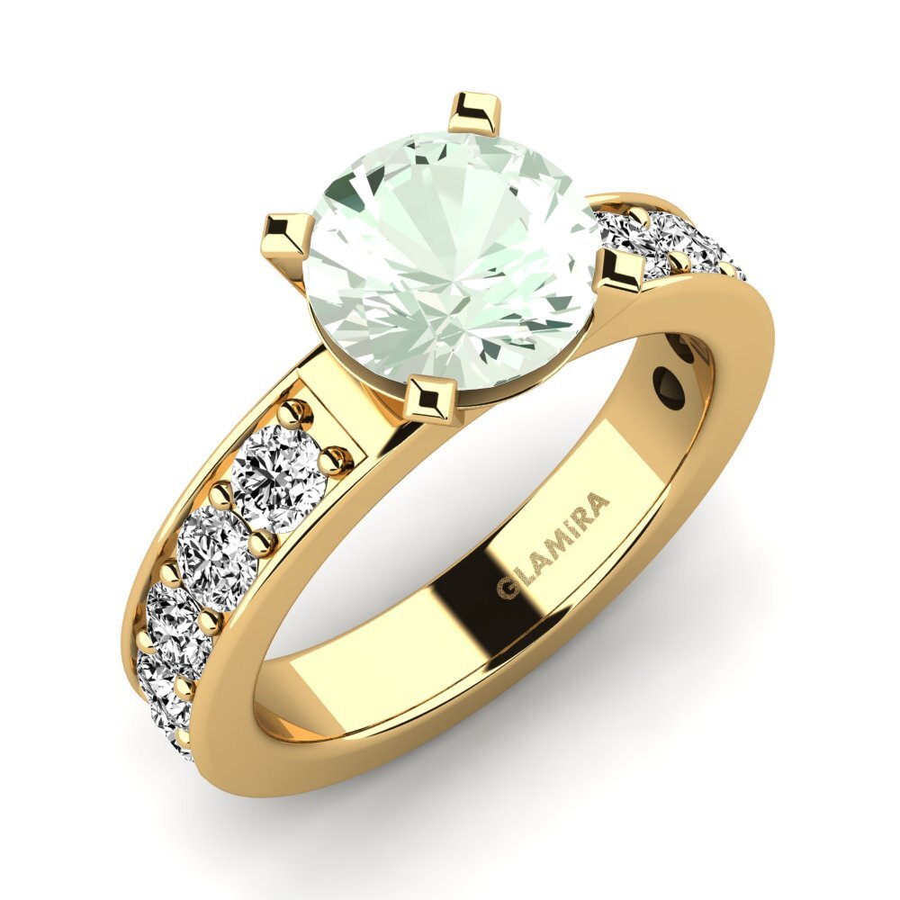 Améthyste Verte Bague de fiançailles Brigida 2crt