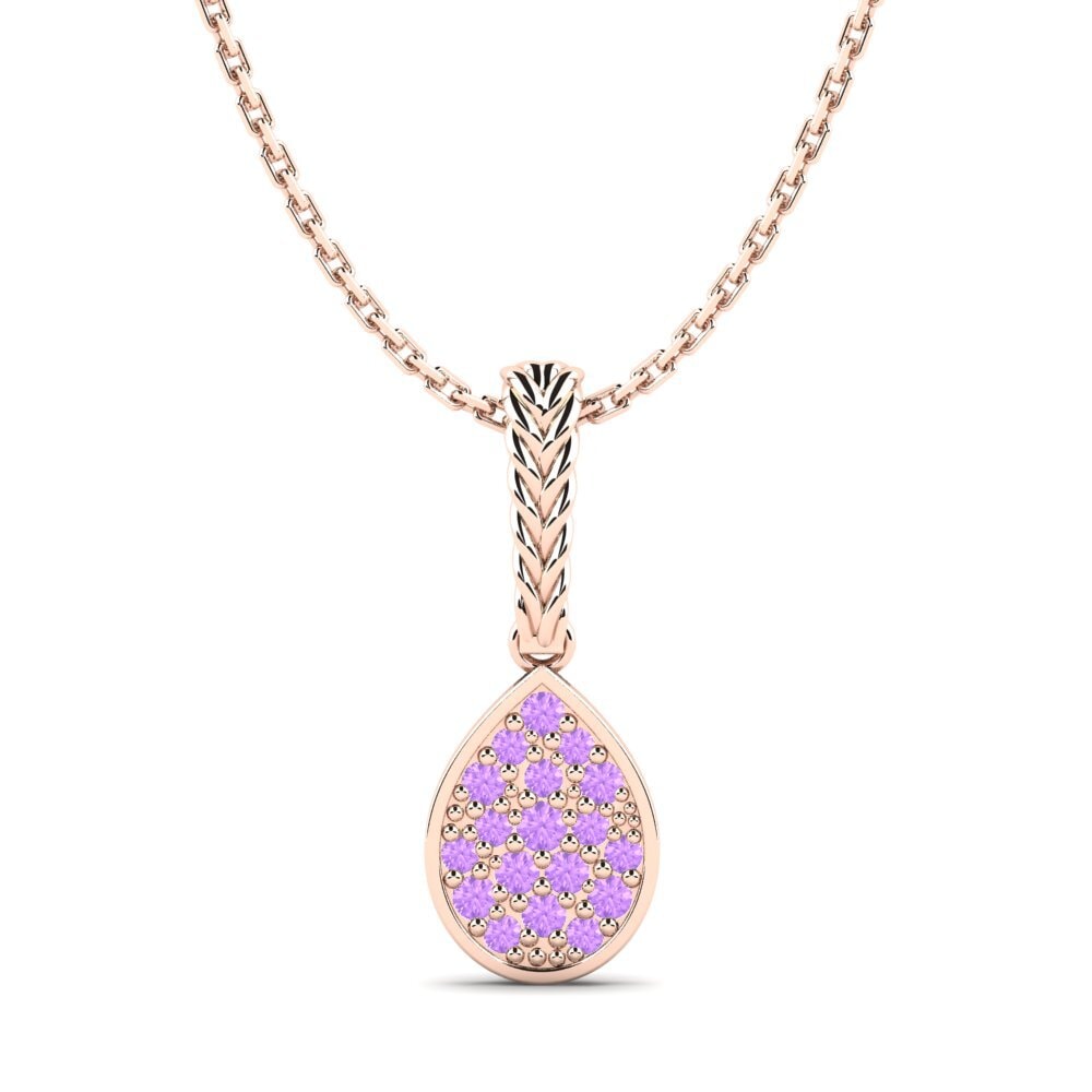9ct Rose Gold Amethyst Women's Pendant Bringabout