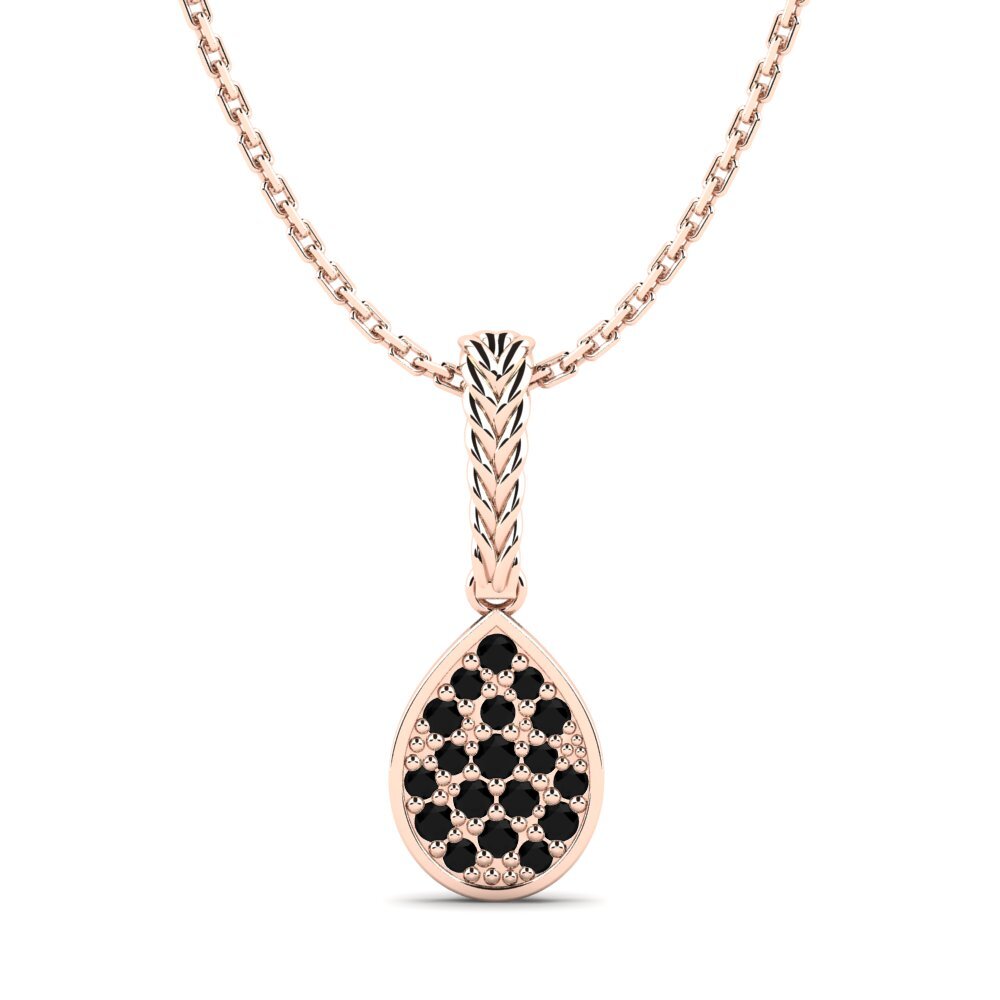 9ct Rose Gold Black Sapphire Women's Pendant Bringabout