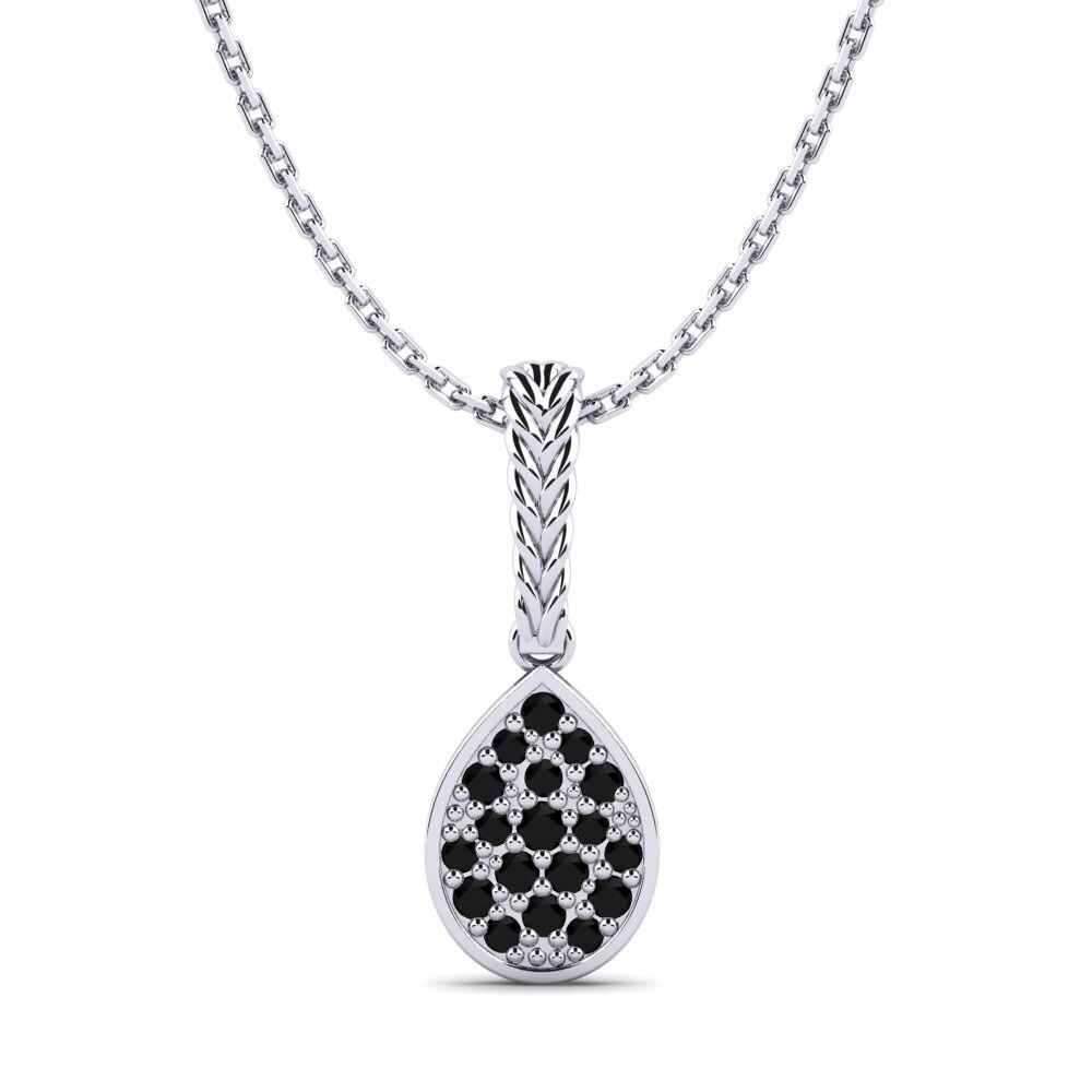 White Silver Black Diamond Women's Pendant Bringabout