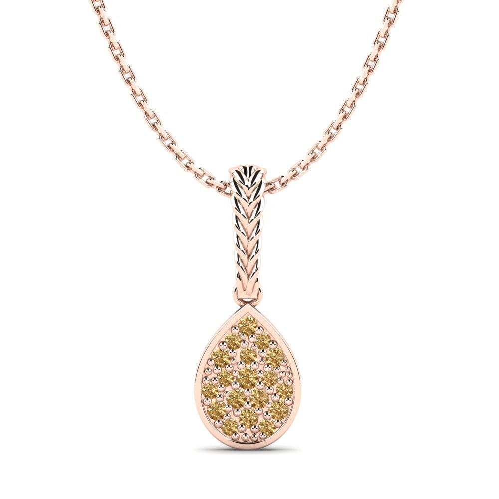9ct Rose Gold Brown Diamond Women's Pendant Bringabout