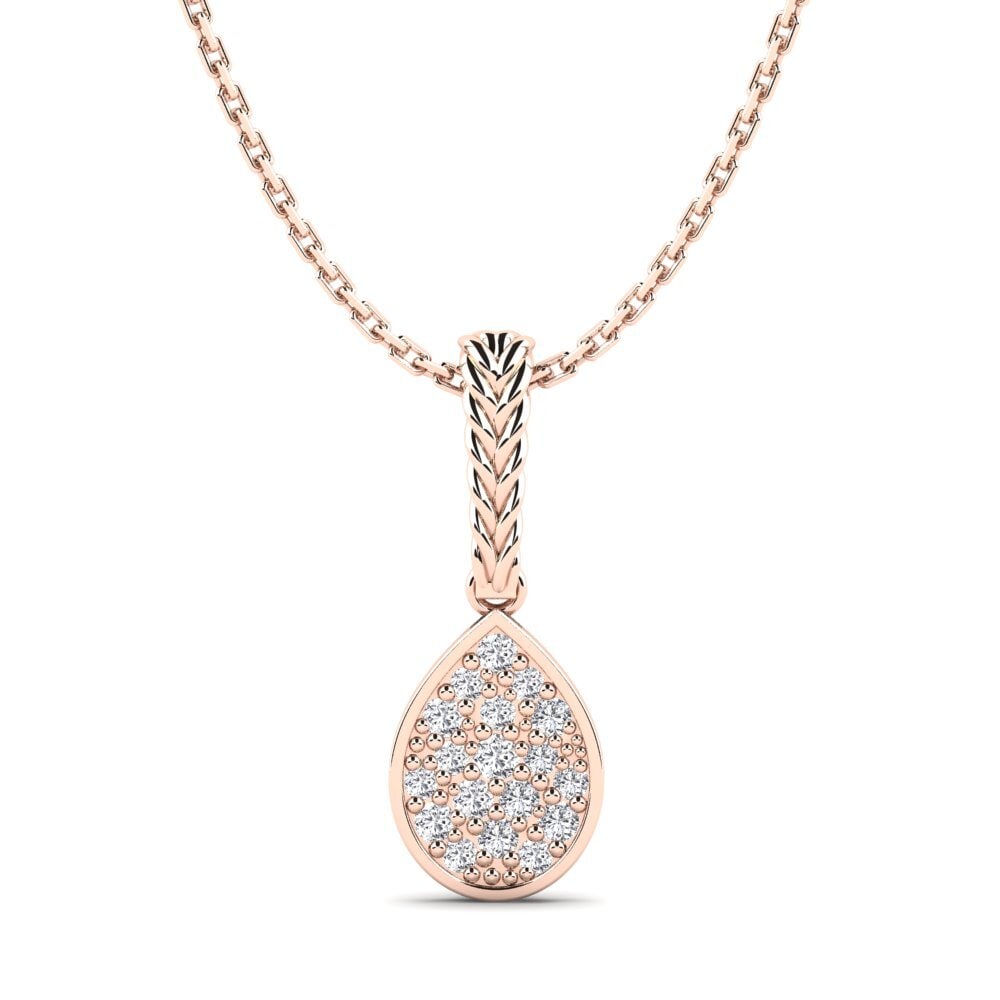 9ct Rose Gold Diamond Women's Pendant Bringabout