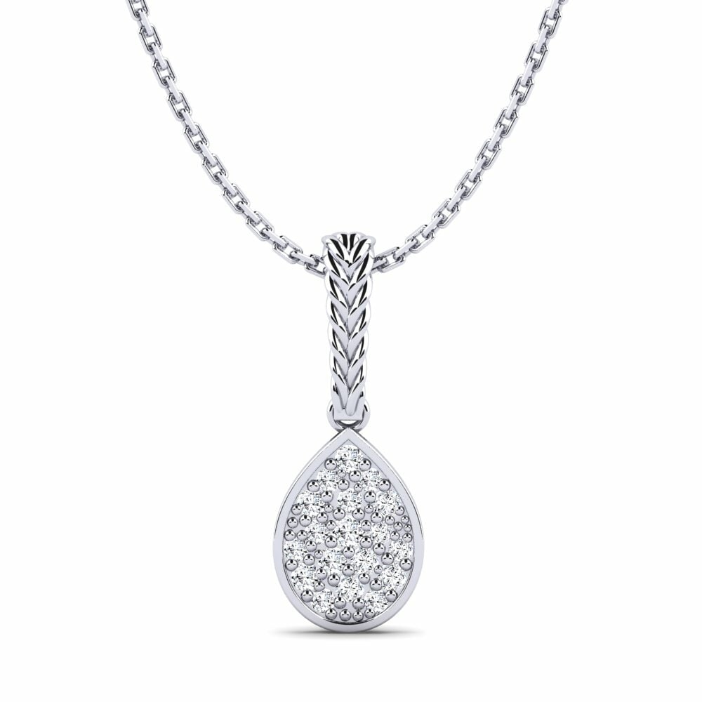 9ct White Gold Zirconia Women's Pendant Bringabout