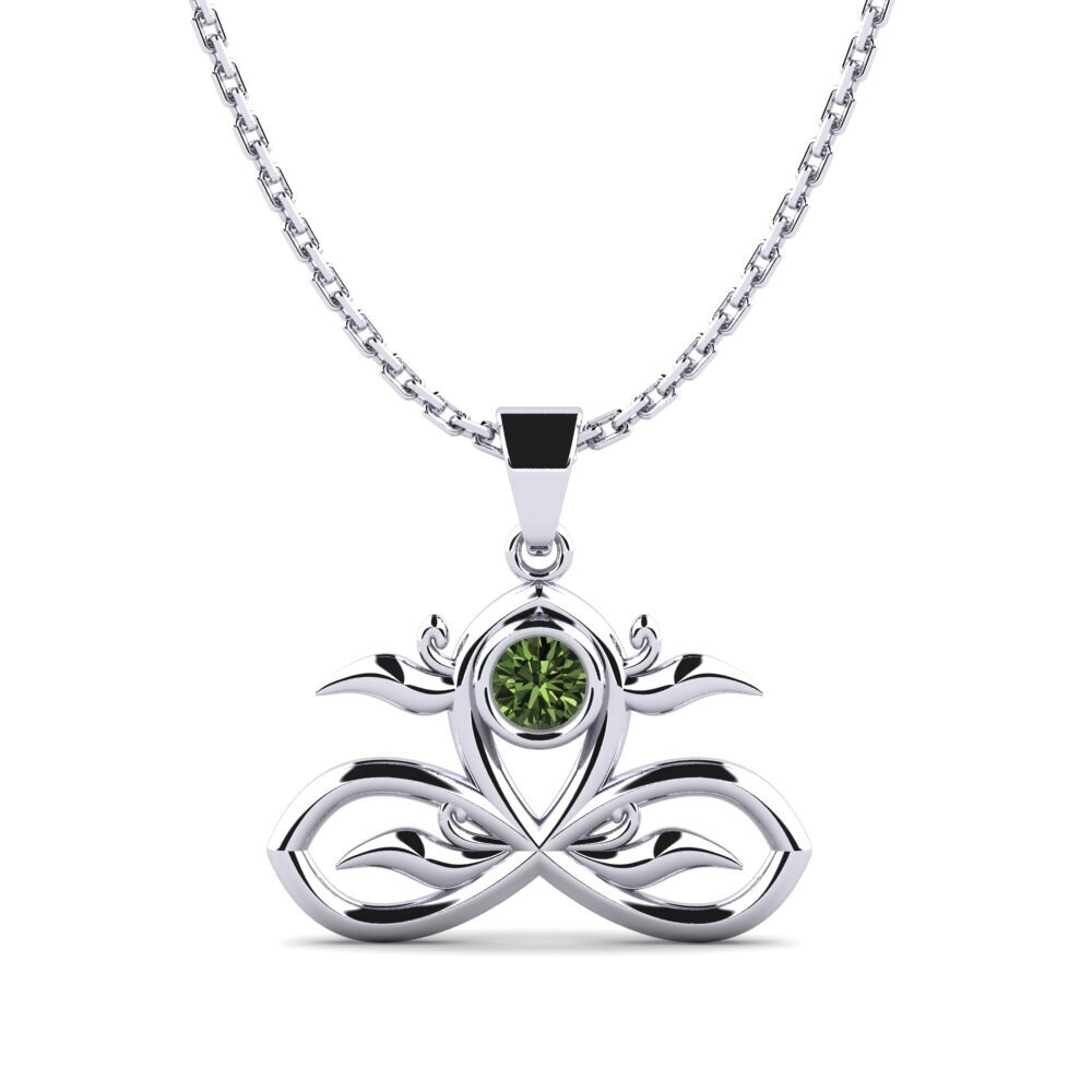 Green Sapphire Women's Pendant Briquette