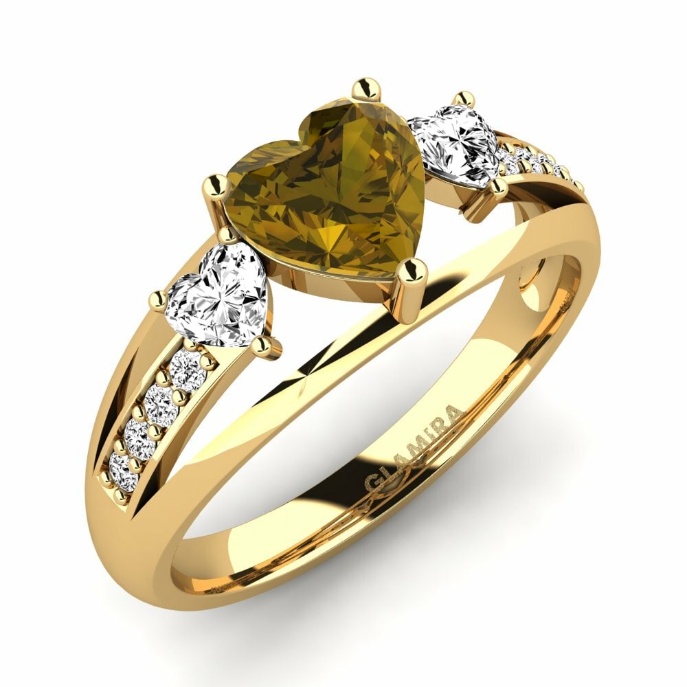 Bague de fiançailles Britany Zircon Brun