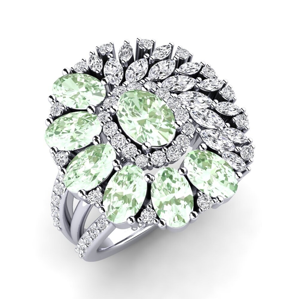 Améthyste Verte Bague Britta