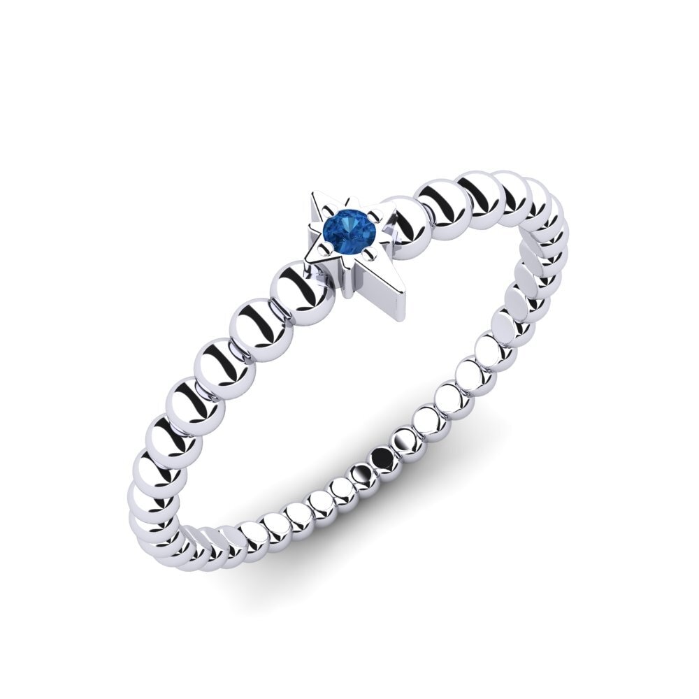 Dark Blue Zirconia Ring Broaddo
