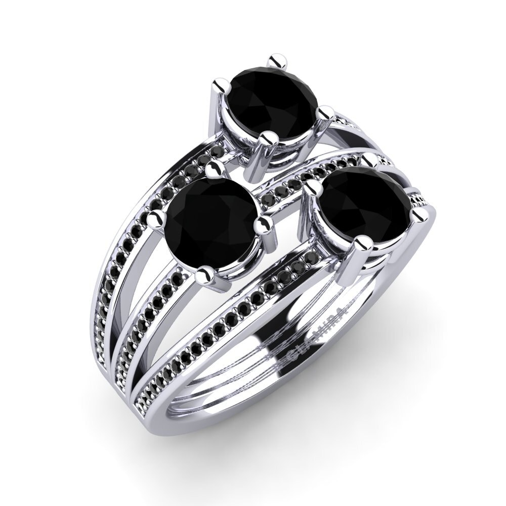 Black Diamond Engagement Ring Brosia