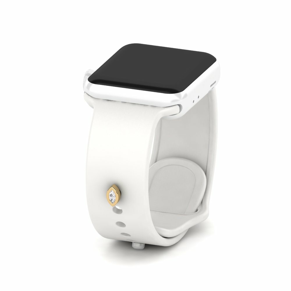 Joyería Tech Accesorio Para Apple Watch® Brotide Oro Amarillo 585 Zafiro blanco