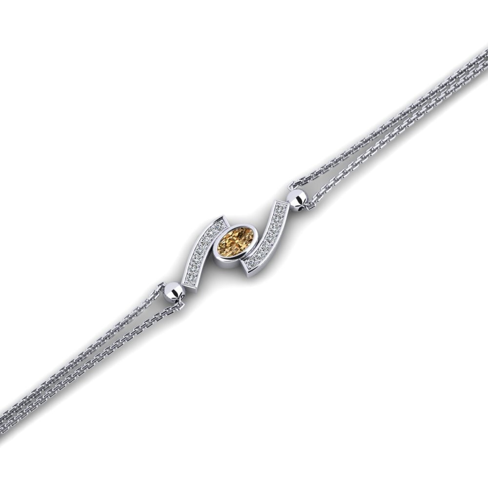 Ovalado Diamante marrón Pulsera Bruna