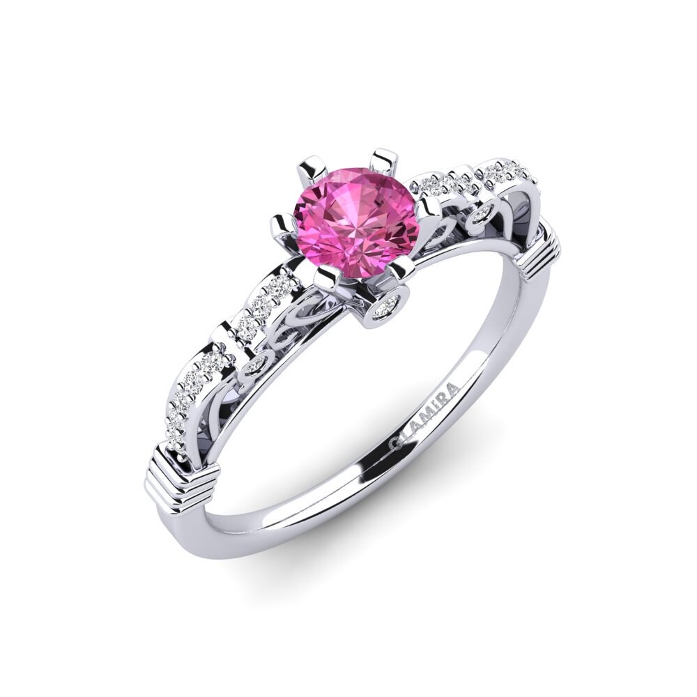 Pink Topaz Engagement Ring Brunella