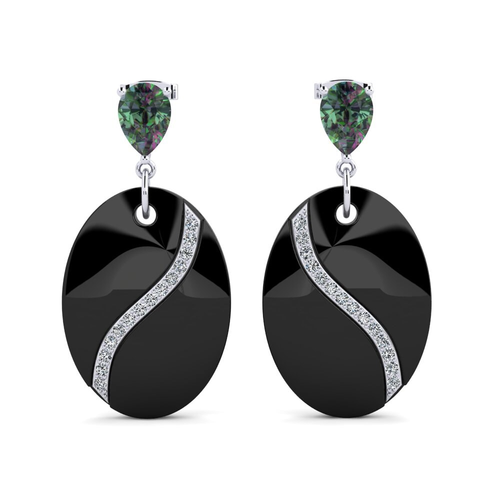 950 Platinum Mystic Topaz Women's Earring Brunner