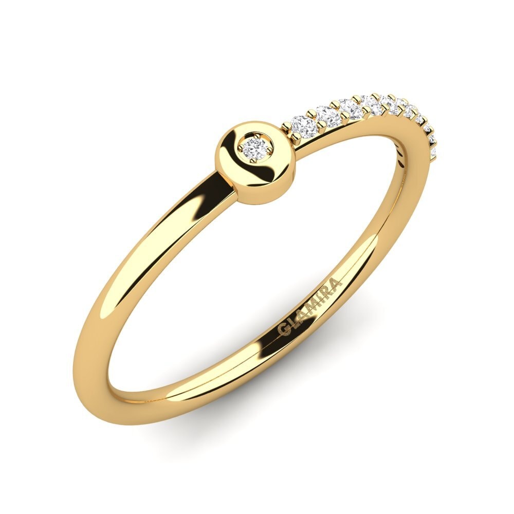 Vàng 14K Đá Sapphire Trắng Nhẫn nữ Brutna