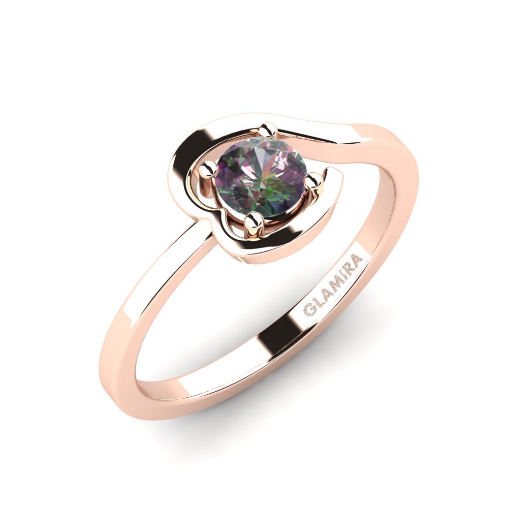 Rotgold 750 Mystic Topas Damenring Bucha