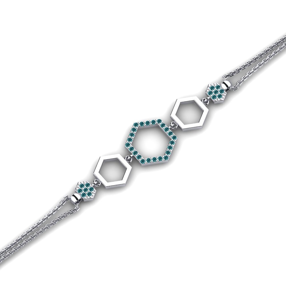 Diamant Bleu Bracelet pour femme Buendia