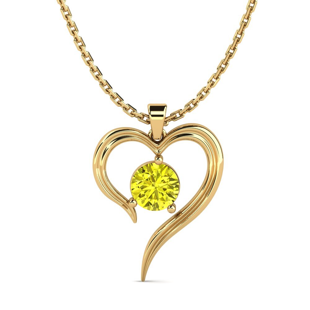 Gele Diamant Dames Hanger Buidhe