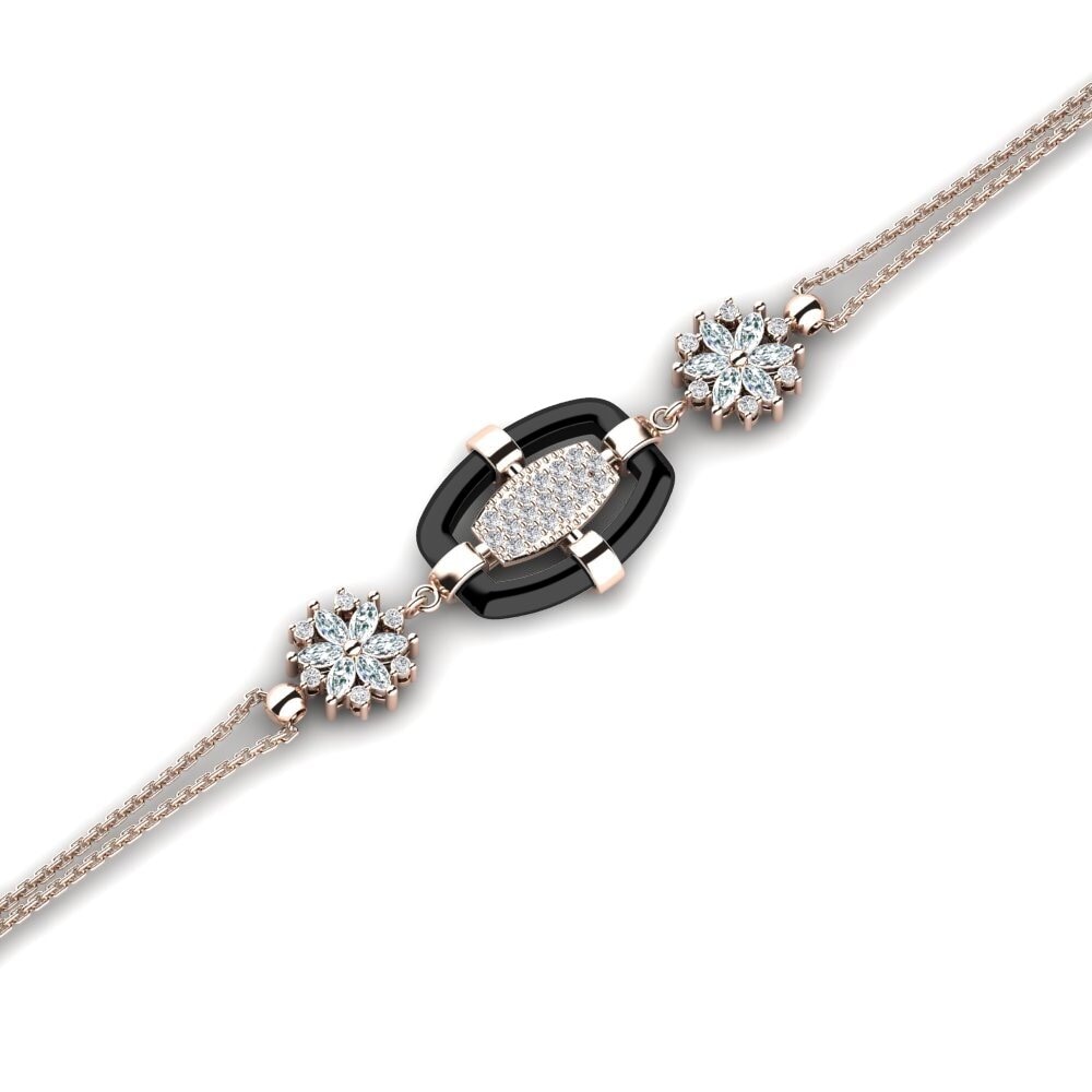 18k Oro Rosa Circonita Pulsera de Mujer Bujar