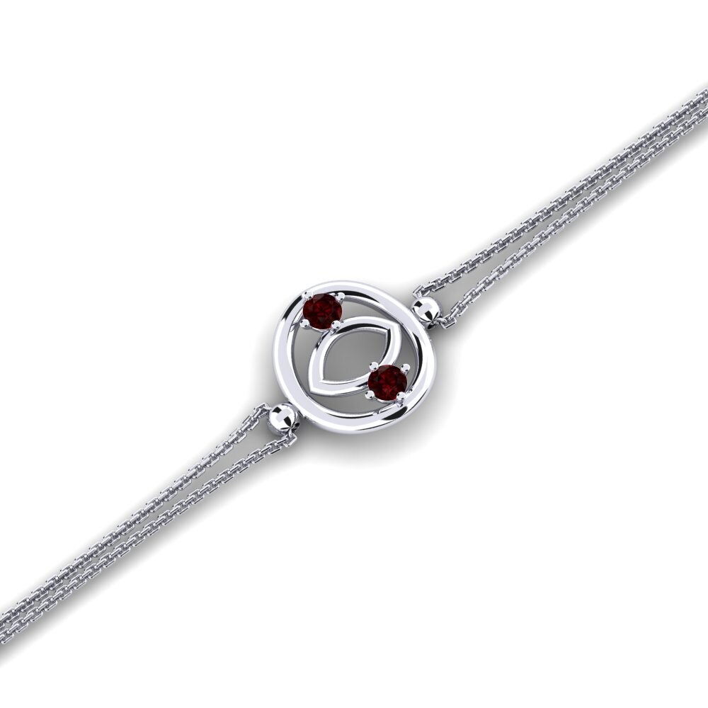 Round Garnet Women's Bracelet Bujtere