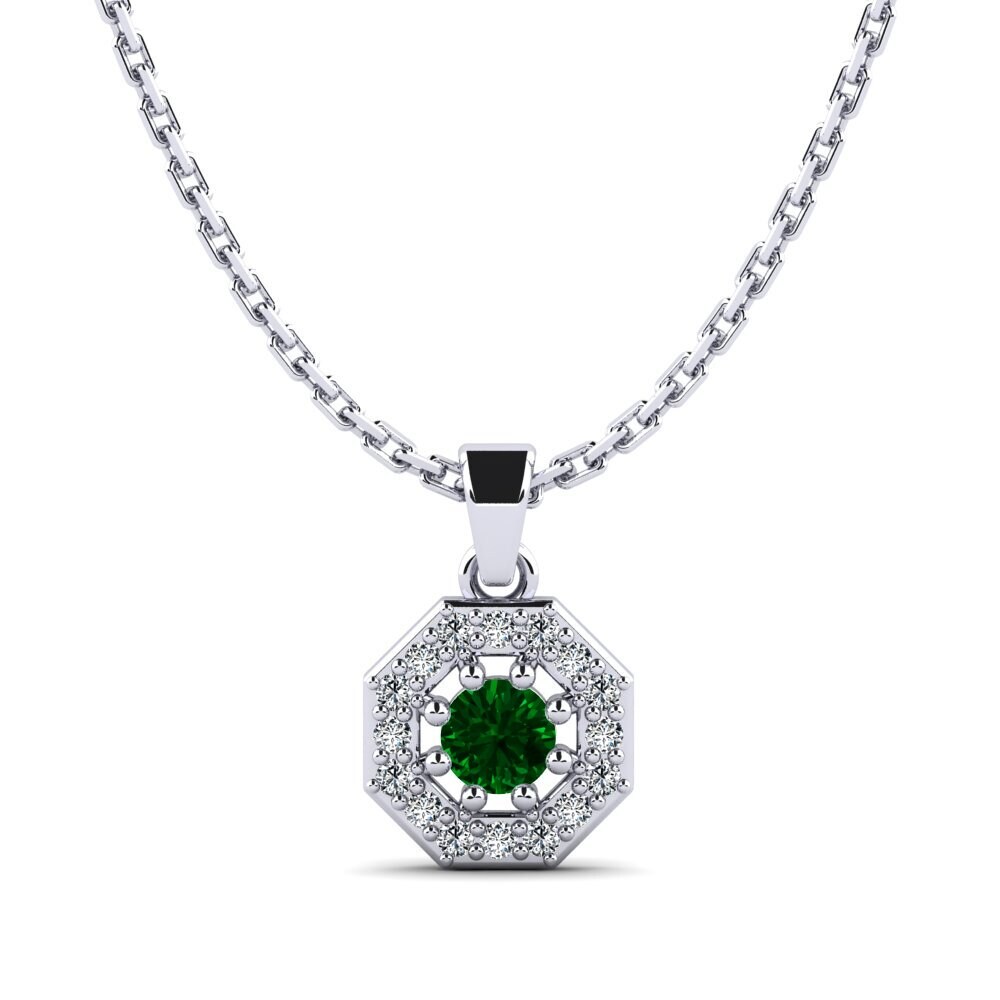 Circonita Verde Colgante de Mujer Bulaza