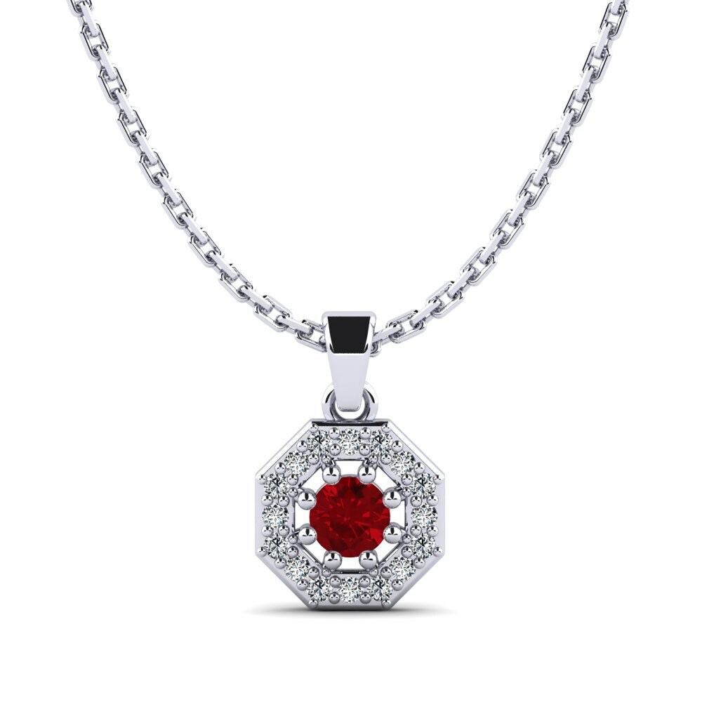 Circonita Roja Colgante de Mujer Bulaza