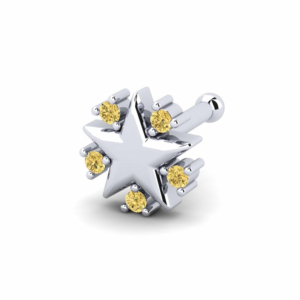 Gele Diamant Neus Pin Bumson