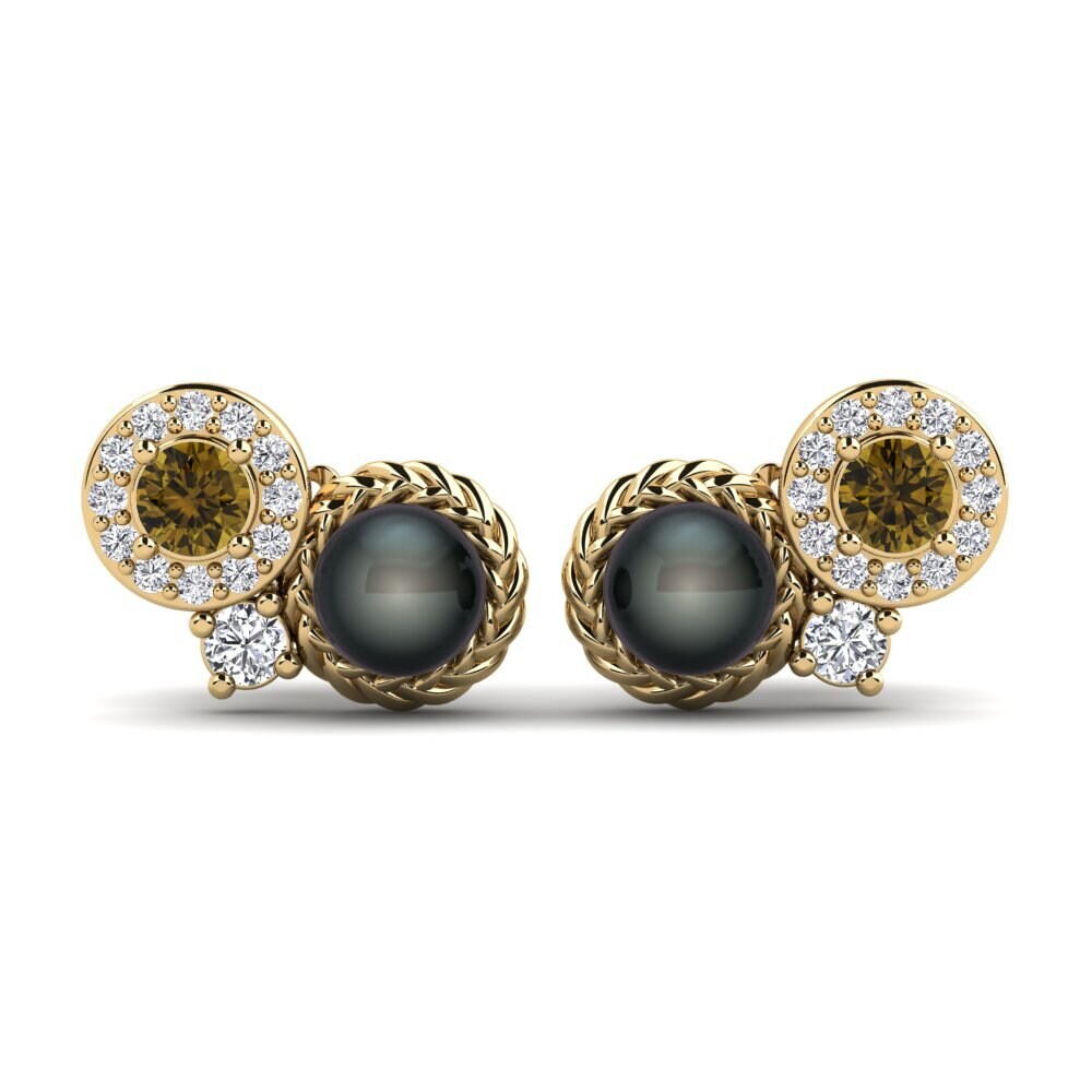 Brown Zircon Women's Earring Bunga
