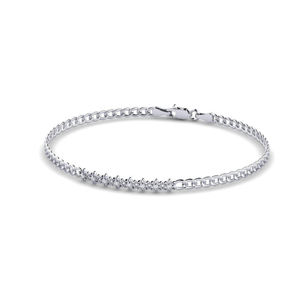 925 Silver Zirconia Men's Bracelet Buras