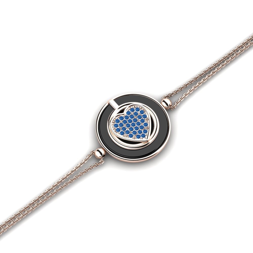 14K Rose Gold Dark Blue Zirconia Bracelet Burch