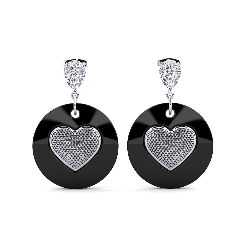 950 Palladium Diamond Women's Earring Burghart