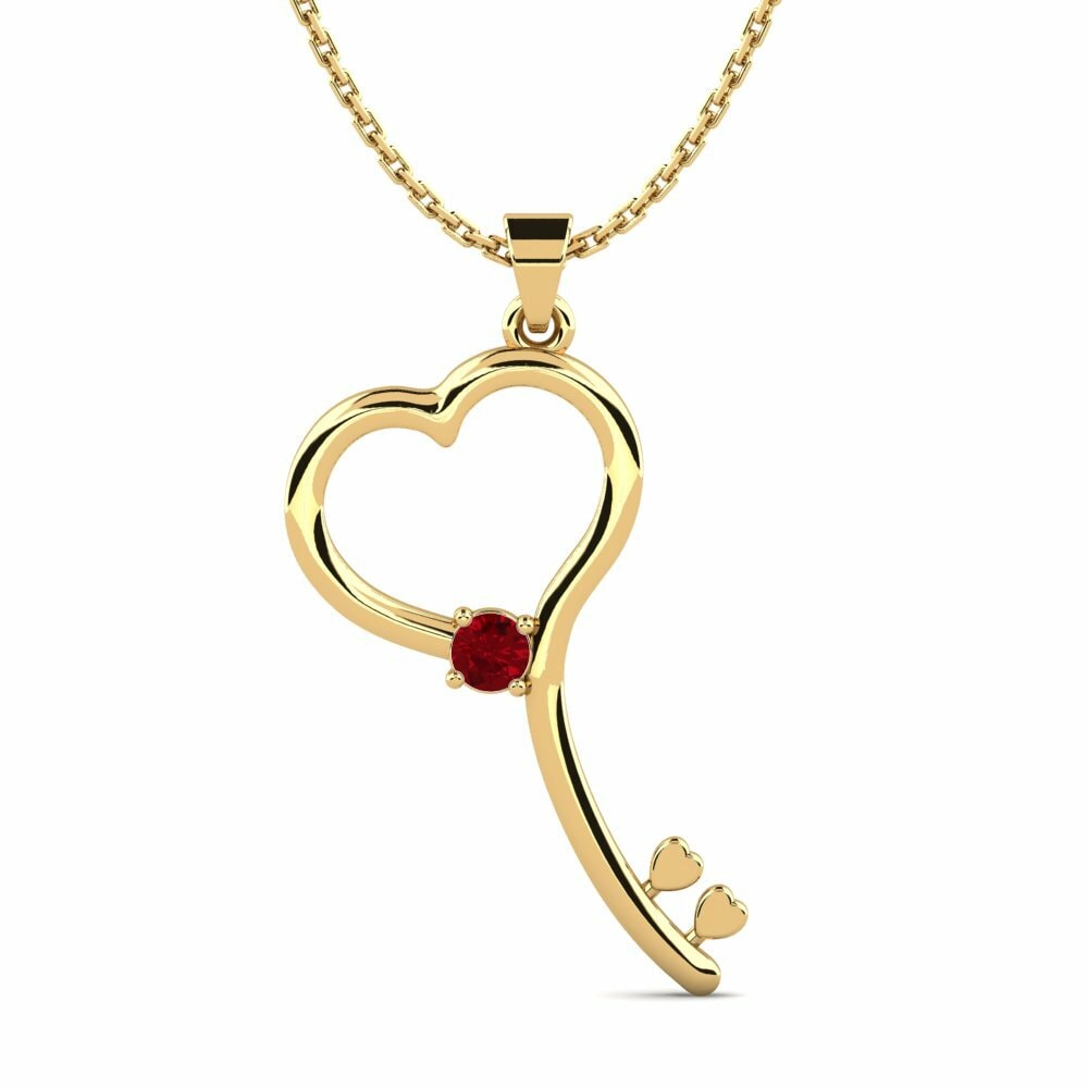Red Zirconia Women's Pendant Burnestine
