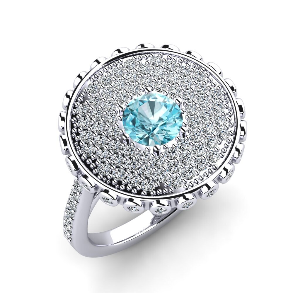Zircon Bleu Bague Burt