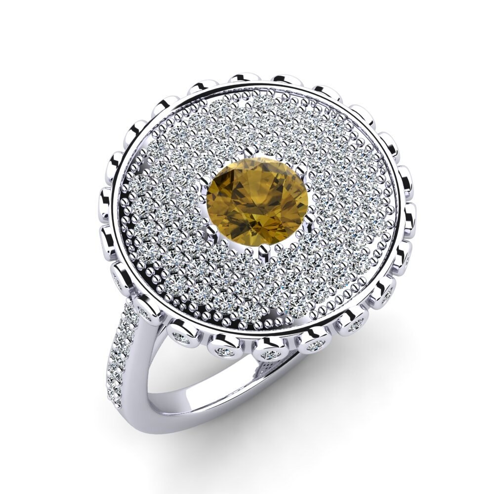 Zircon Brun Bague Burt