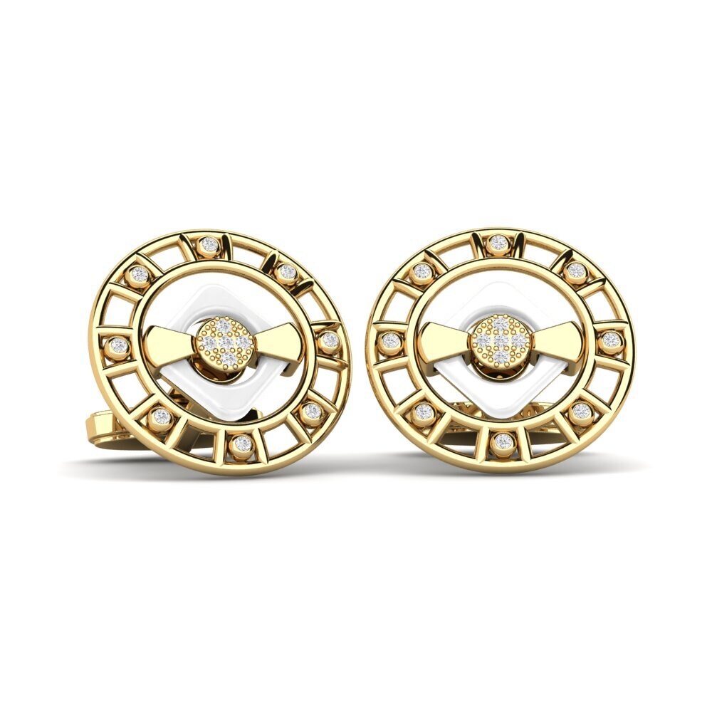 White sapphire Cufflink Burton