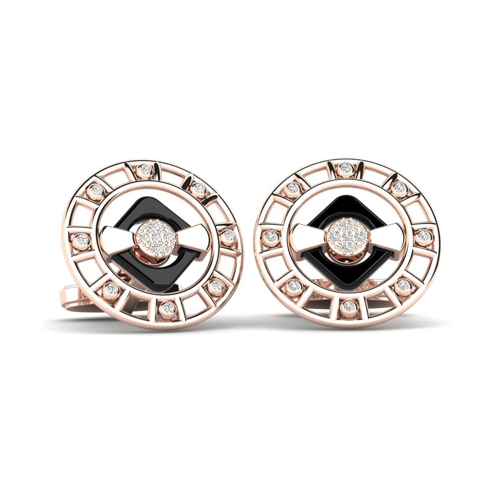 9k Oro Rosa Moissanita Gemelo Burton