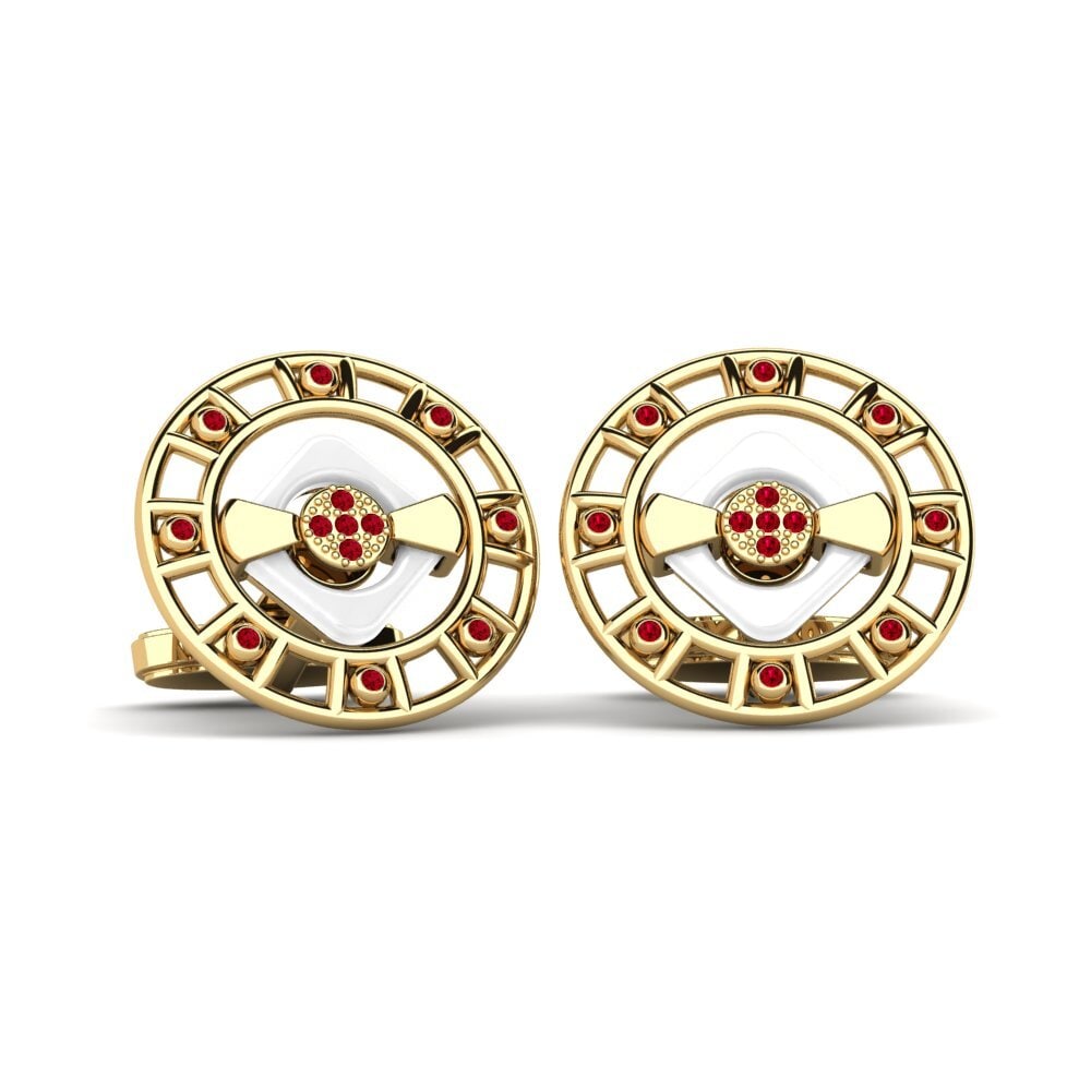 Red Zirconia Cufflink Burton