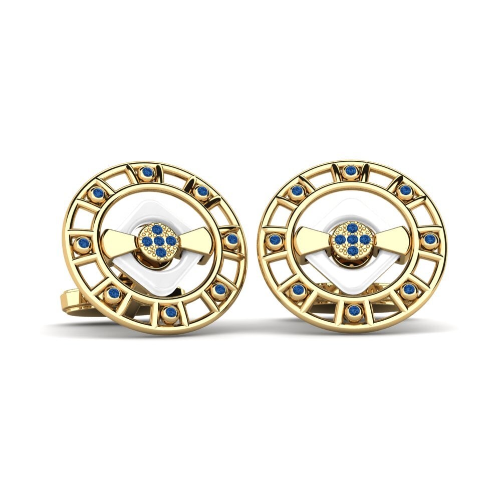 Dark Blue Zirconia Cufflink Burton