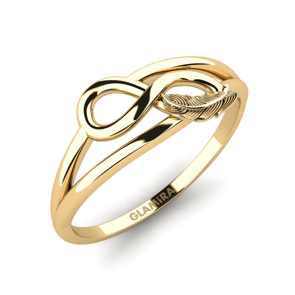 Infinity Plain Design Rings Burya 585 Yellow Gold