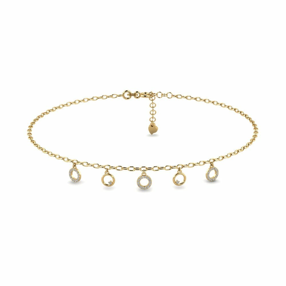 Or Jaune 18k Chaîne cheville femme Busbiede