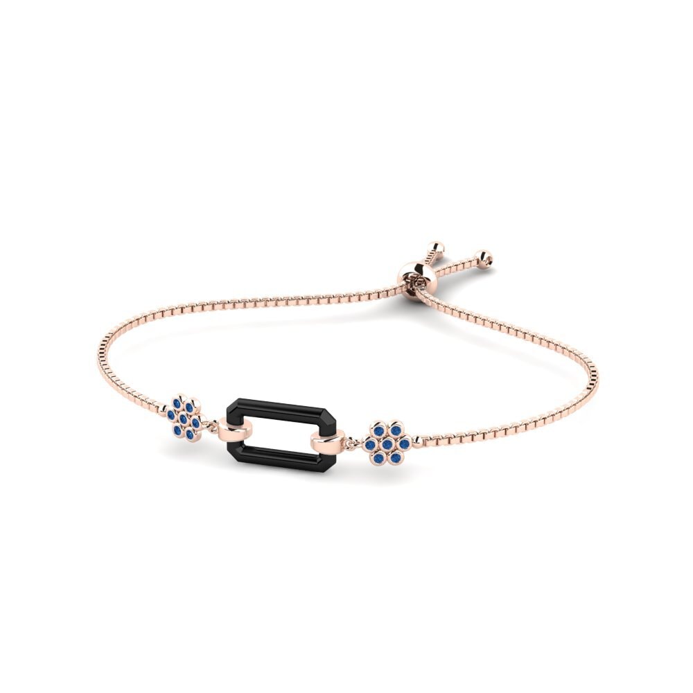 14K Rose Gold Dark Blue Zirconia Bracelet Busch
