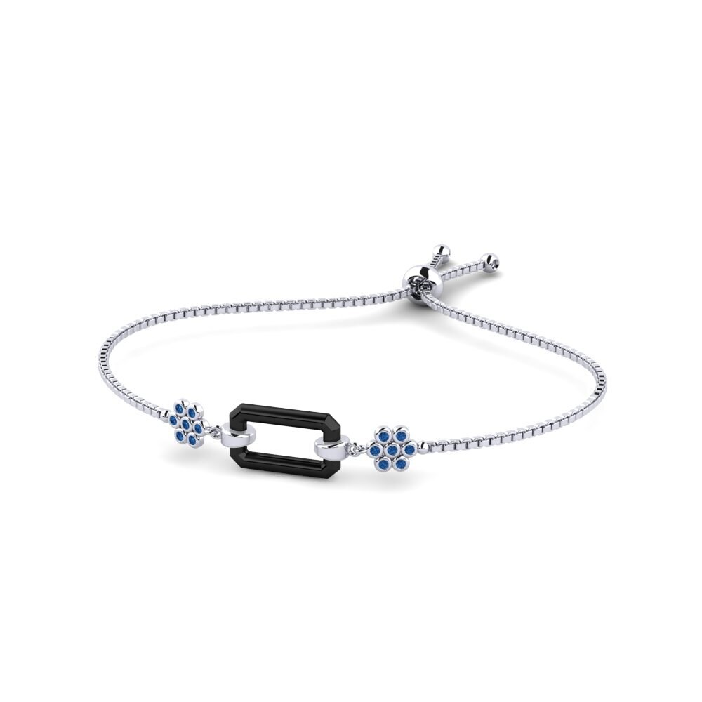 950 Palladium Dark Blue Zirconia Bracelet Busch