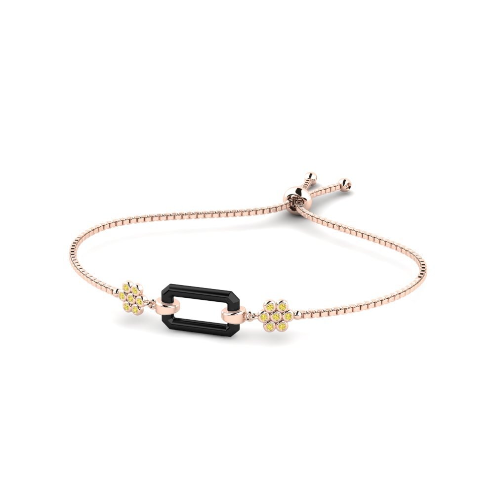 18k Oro Rosa Zafiro amarillo Pulsera de Mujer Busch