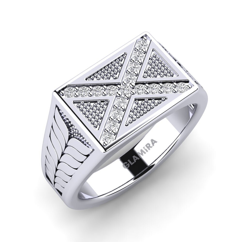 ◆ mikimini☆ Compre GLAMIRA Anillo meñique Businos - Moissanita Plata 925 0.136