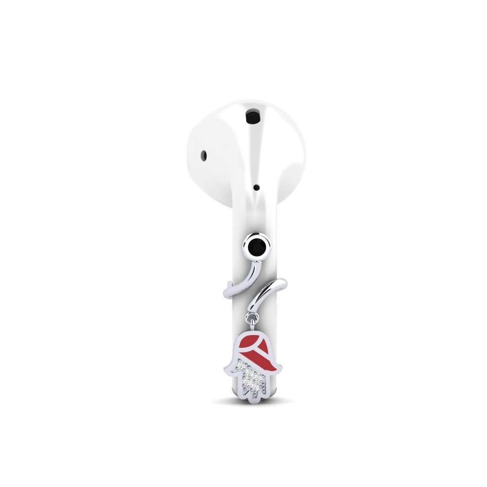 9ct White Gold Black Onyx Airpods® Busis