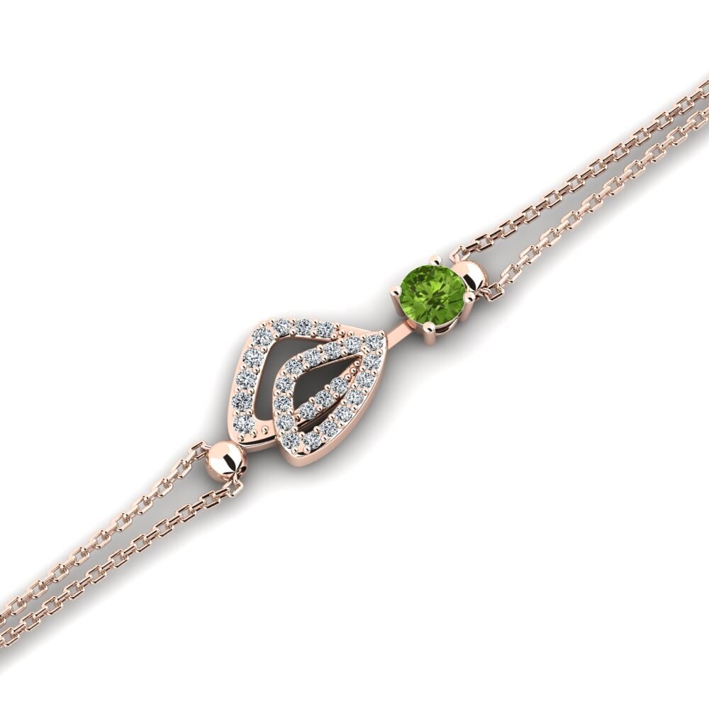 9ct Rose Gold Peridot Women's Bracelet Buyons
