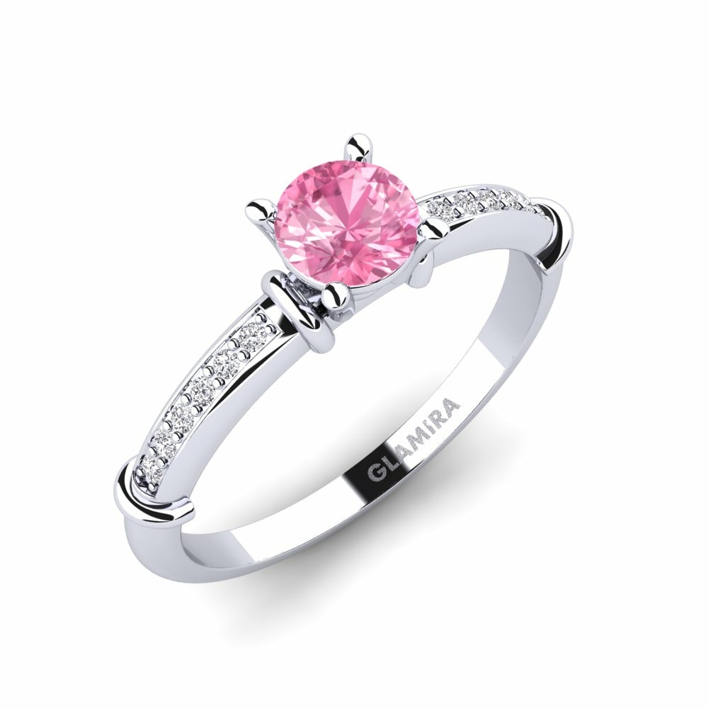 Růžový safír Zásnubní prsten Byrne