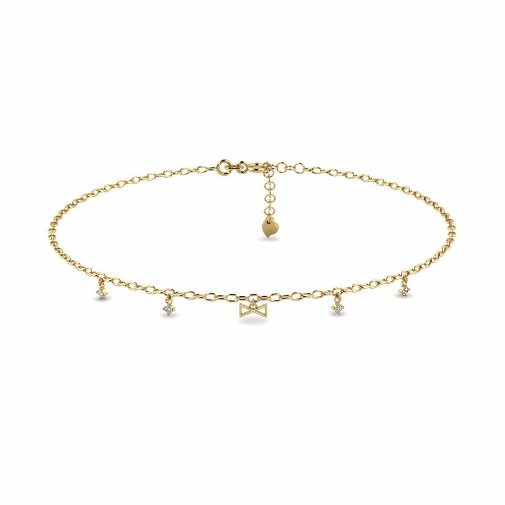 Or Jaune 18k Chaîne cheville femme Byrri
